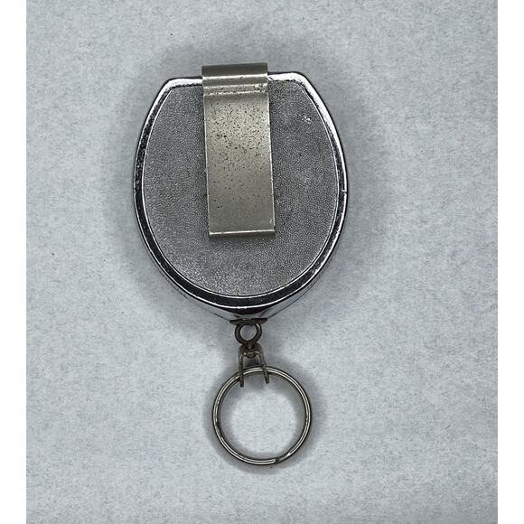 Vintage Evans Power Key Caddy K2 Retractable Chrome Belt Clip Keychain USA Made - Picture 3 of 6